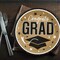 25 Count Gold Congrats Grad Round Paper Plates 9 Inch for Graduation
